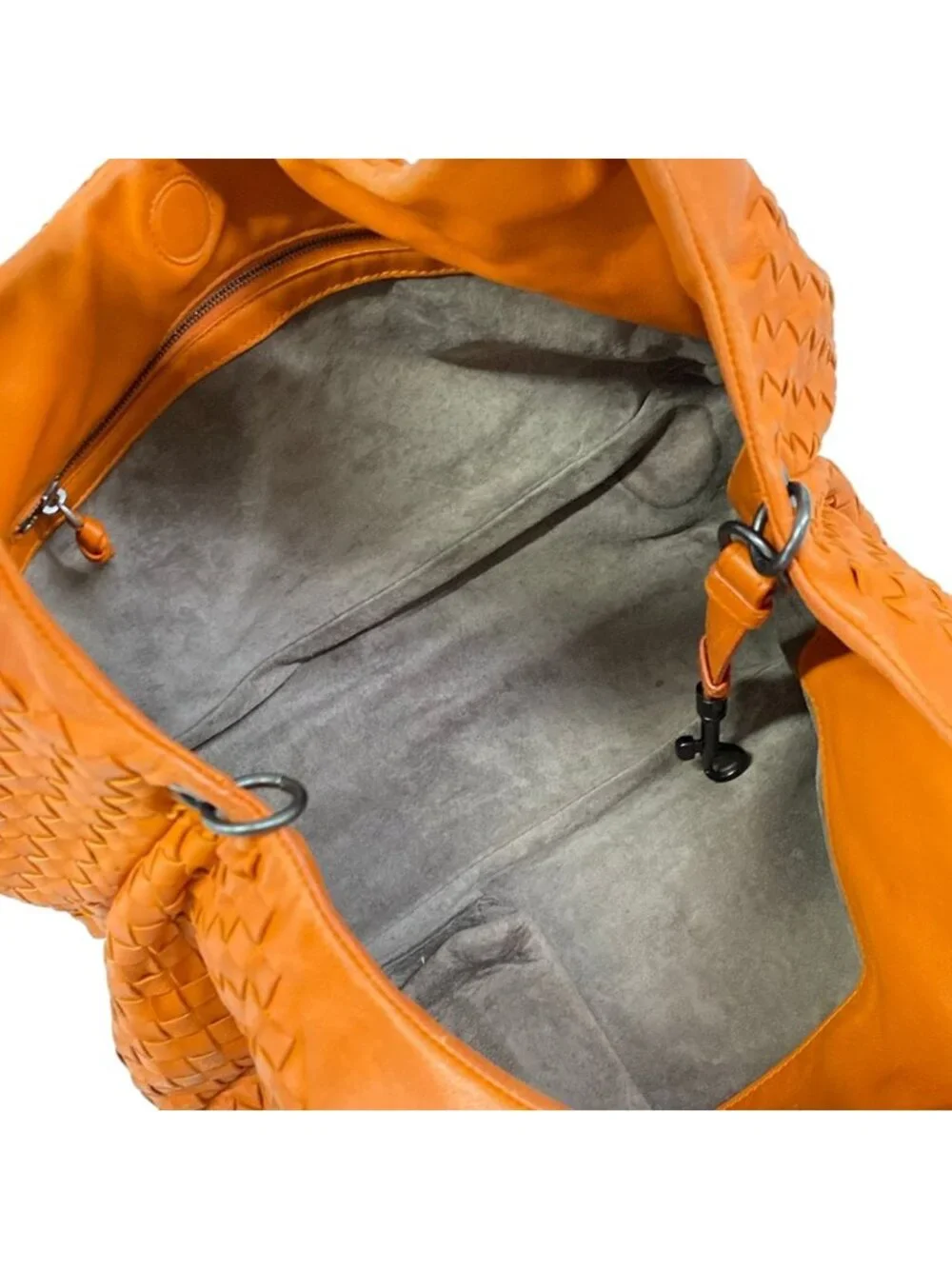 Bottega Veneta Tote Midi Amcampana Orange Leather